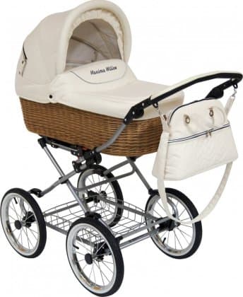 Коляска Stroller B&E Maxima Willow 2в1 кожа  №2 Beige