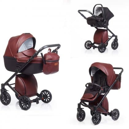 Коляска Anex Cross 3 в 1 06 cherry-eco-leather