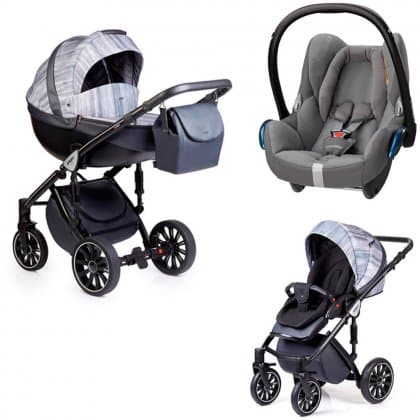 Коляска Anex Sport 3 в 1 c автокреслом Maxi-Cosi GRAPHIT-NOISE(AB04)
