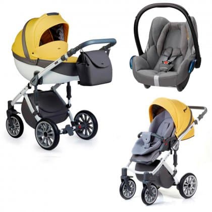 Коляска Anex Sport 3 в 1 c автокреслом Maxi-Cosi YELLOW-STONE(SP18)