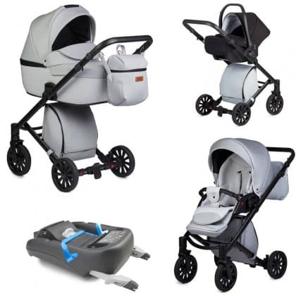 Детская коляска Anex Cross 3 в 1 + База IsoFix LIGHT-GREY(CR03)