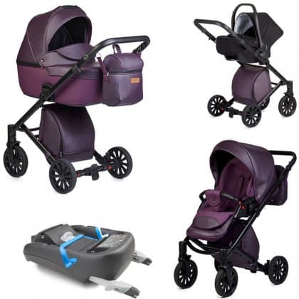 Детская коляска Anex Cross 3 в 1 + База IsoFix DARK-PLUM(CR09)
