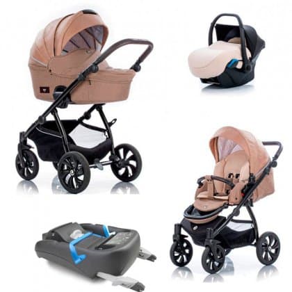 Коляска TUTIS AERO 3 в 1 + база IsoFix 104 Brown
