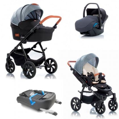 Коляска TUTIS AERO 3 в 1 + база IsoFix 107 Meteorite
