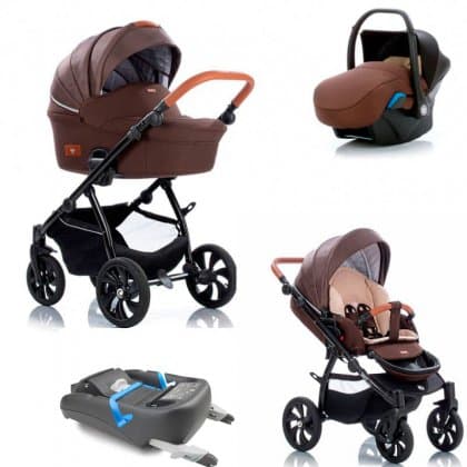 Коляска TUTIS AERO 3 в 1 + база IsoFix  106 Cocoa