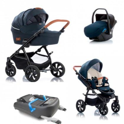 Коляска TUTIS AERO 3 в 1 + база IsoFix 101 Navy