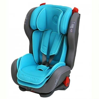 Автокресло 1/2/3 (9–36кг) Avionaut Evolvair голубой (база серая)