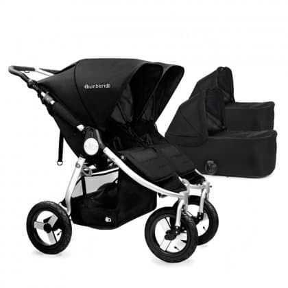 Коляска для двойни Bumbleride Indie Twin 2 в 1 SILVER BLACK