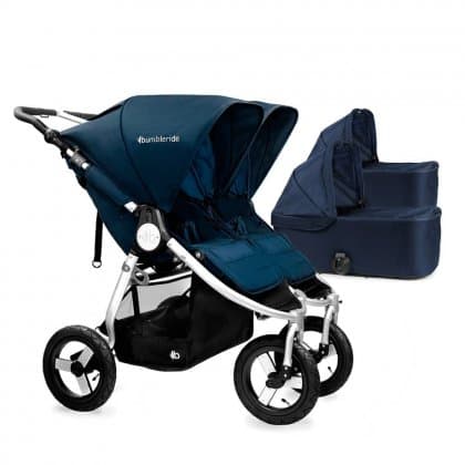 Коляска для двойни Bumbleride Indie Twin 2 в 1 MARITIME BLUE