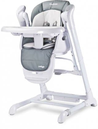 Стульчик для кормления и электрокачели 2 в 1 Caretero Indigo Grey