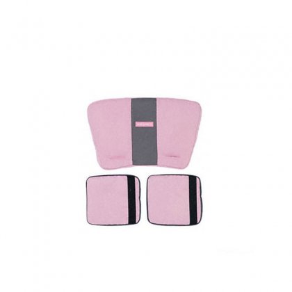 Подголовник и чехлы на ремни безопасности для коляски Maclaren powder pink
