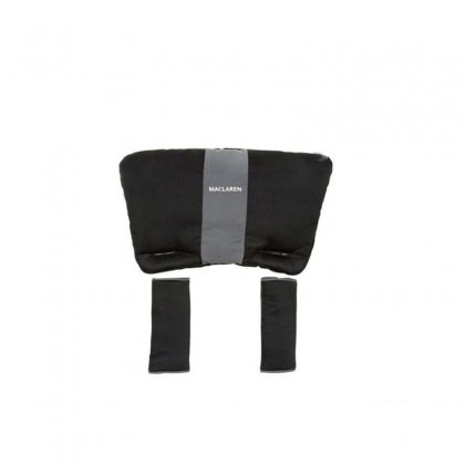 Подголовник и чехлы на ремни безопасности для коляски Maclaren black