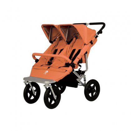 Коляска Easy Walker DUO для двойни-тройни mandarin orange