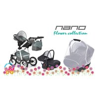 Коляска Riko Nano Flower 3 в 1 автомобильное кресло