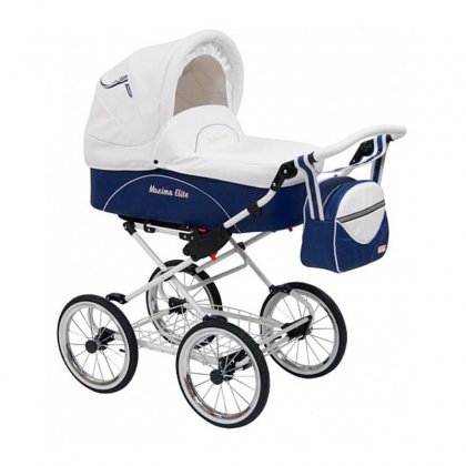 Коляска Stroller B&E Maxima ELITE WHITE кожа 2 в 1 209