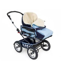 Коляска Stroller B&E Maxima Standart с подсветкой 2 в 1 Меховой конверт
