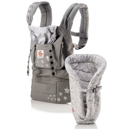 Кенгуру ErgoBaby Original + вставка Infant Insert Grey star