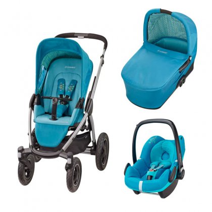 Коляска Maxi-Cosi Mura plus 4 3 в 1 mosaic blue
