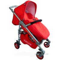 Коляска BabyLux 208 S трость red
