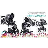 Коляска Riko Nano Flower 3 в 1 Прогулочный блок с чехлом для ног