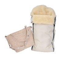 Коляска Stroller B&E Maxima Classic 2 в 1 Меховой конверт с сумкой на коляску