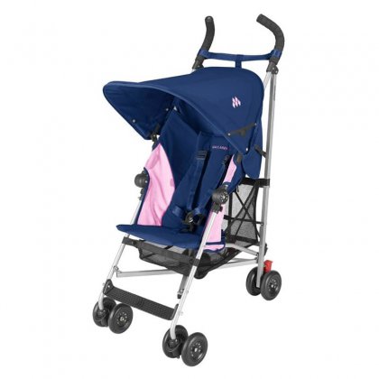Коляска Maclaren Globetrotter трость Medievel Blue Festival Fuchsia