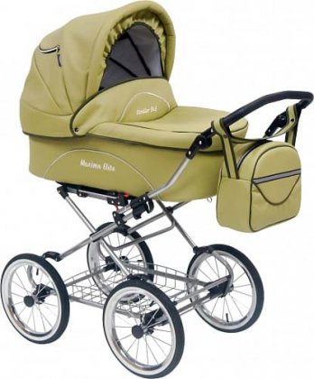 Коляска Stroller B&E Maxima ELITE  XL кожа 2 в 1 217 Light Green