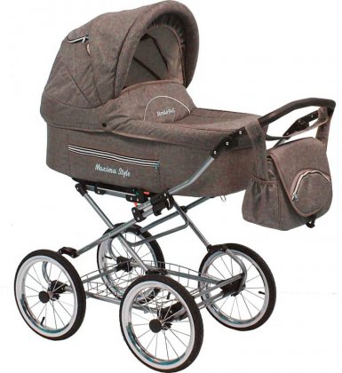 Коляска Stroller B&E Maxima STYLE XL 2 в 1 №403 Brown geans