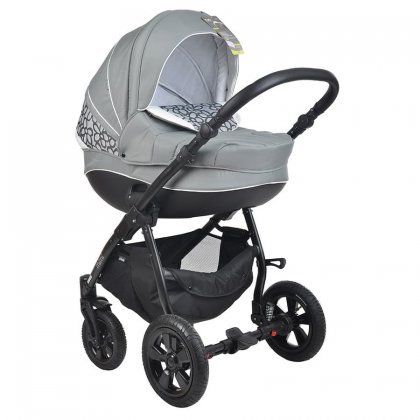 Коляска Tutis Mimi Plus 3 в  1 743 серый/белый/цветы