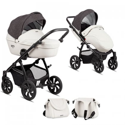 Коляска Tutis Aero Reflective 2019 2 в 1 141 Тёмно-серый Кожа