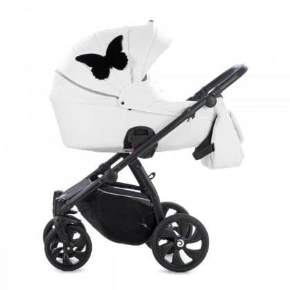 Коляска Tutis Aero 3 в 1 Limited Edition 116 Белая с черной бабочкой