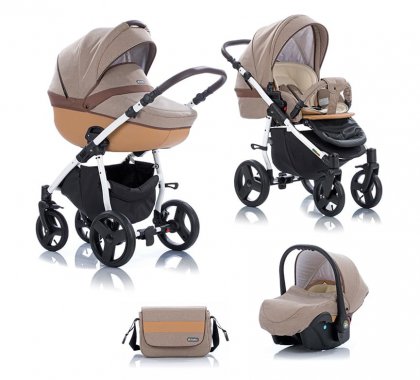 Коляска TUTIS Zippy AMADEO 3 в 1 55 БЕЖЕВЫЙ / КОРИЧНЕВЫЙ