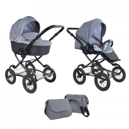 Коляска Tutis Zippy Classic New 2 в 1 808 Серый короб/Стальной