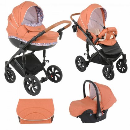 Детская коляска Tutis Mimi Style 3 в 1 365/ Оранжевый/Конфети