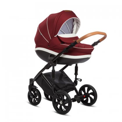 Детская коляска Tutis Mimi Style 2 в 1 300/ Темно-вишнёвый / Белый