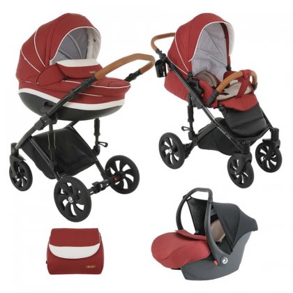 Детская коляска Tutis Mimi Style 3 в 1 300/А Тёмно-вишневый/Белый