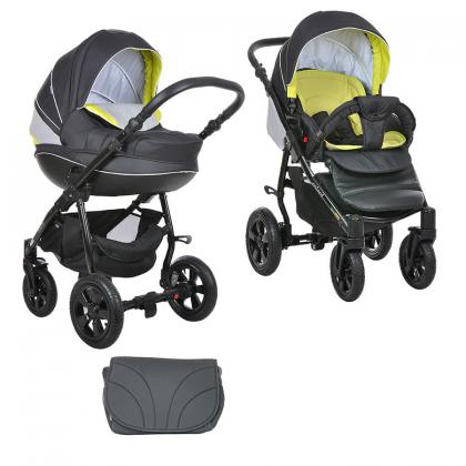 Коляска Tutis Mimi Plus 2 в 1  782 грифильный/лимон/узор