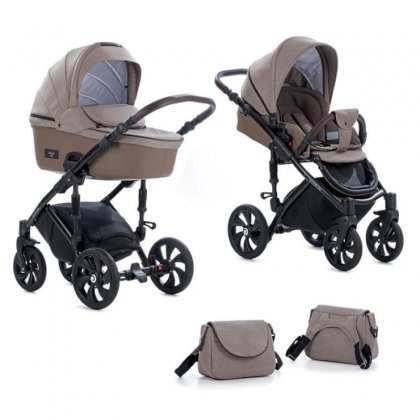 Коляска Tutis Viva Life 2 в 1 №071 Серо-коричневый+ Кожа Серо-коричневая