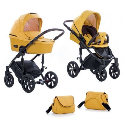 Коляска Tutis Viva Life 2 в 1 №075 Пастельно-желтый+Кожа Шафрановая