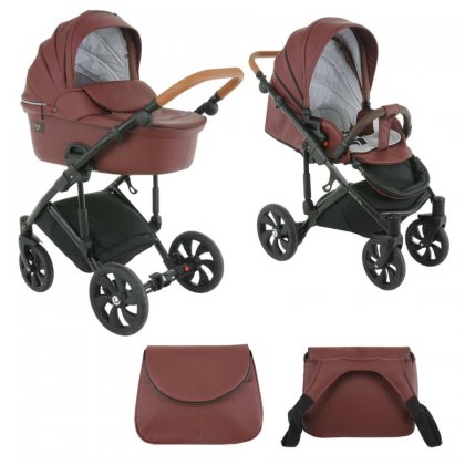 Коляска Tutis Viva Life 2 в 1 №089/1 КОЖА Гранат