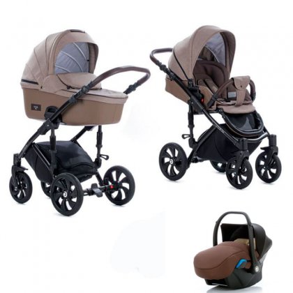 Коляска Tutis Viva Life 3 в 1 №071 Серо-коричневый+ Кожа Серо-коричневая