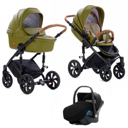 Коляска Tutis Viva Life 3 в 1 №088 КОЖА Болотный