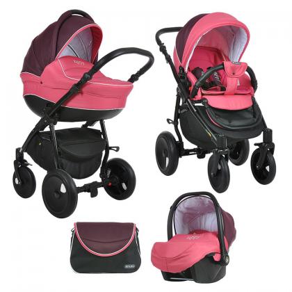 Коляска Tutis Zippy Orbit 3 в 1 059 БОРДОВЫЙ/РОЗОВЫЙ/БЕЛЫЙ КАНТ