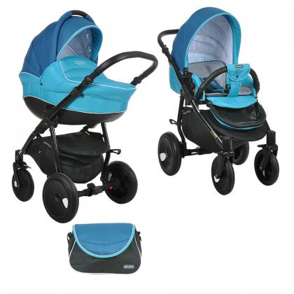 Коляска Tutis Zippy Orbit 2 в 1 061 Т.МОРСКАЯ ВОЛНА/СВ.МОРСКАЯ ВОЛНА/БЕЛЫЙ КАНТ