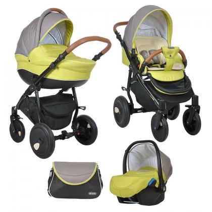 Коляска Tutis Zippy Orbit 3 в 1 058 БЕЖЕВЫЙ/ЛАЙМ/БЕЛЫЙ КАНТ