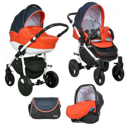 Коляска Tutis Zippy Orbit 3 в 1 068БР Т.СИНИЙ/АЛЫЙ/БЕЛЫЙ КАНТ