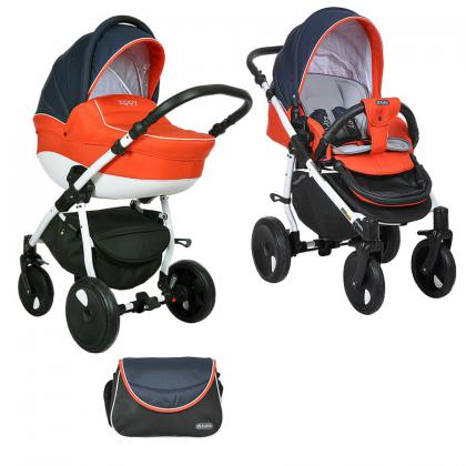 Коляска Tutis Zippy Orbit 2 в 1 068БР Т.СИНИЙ/АЛЫЙ/БЕЛЫЙ КАНТ