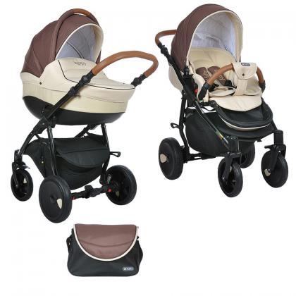 Коляска Tutis Zippy Orbit 2 в 1 062 ШОКОЛАДНЫЙ/СВ.БЕЖЕВЫЙ/КОРИЧНЕВЫЙ КАНТ