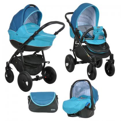Коляска Tutis Zippy Orbit 3 в 1 061 Т.МОРСКАЯ ВОЛНА/СВ.МОРСКАЯ ВОЛНА/БЕЛЫЙ КАНТ