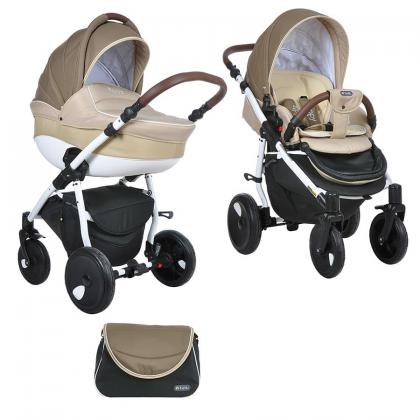 Коляска Tutis Zippy Orbit 2 в 1 067БР БЕЖЕВЫЙ/СВ.КОФЕЙНЫЙ/БЕЛЫЙ КАНТ